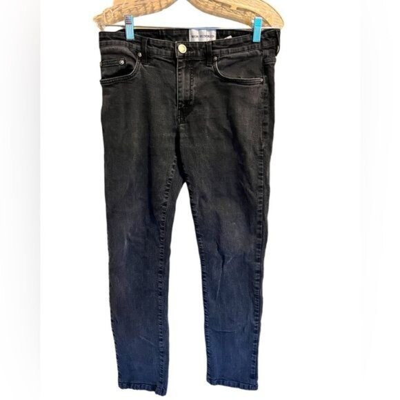 WON HUNDRED Dean A Men’s Jeans Size 33 Waist Black Slim Straight - Picture 3 of 11